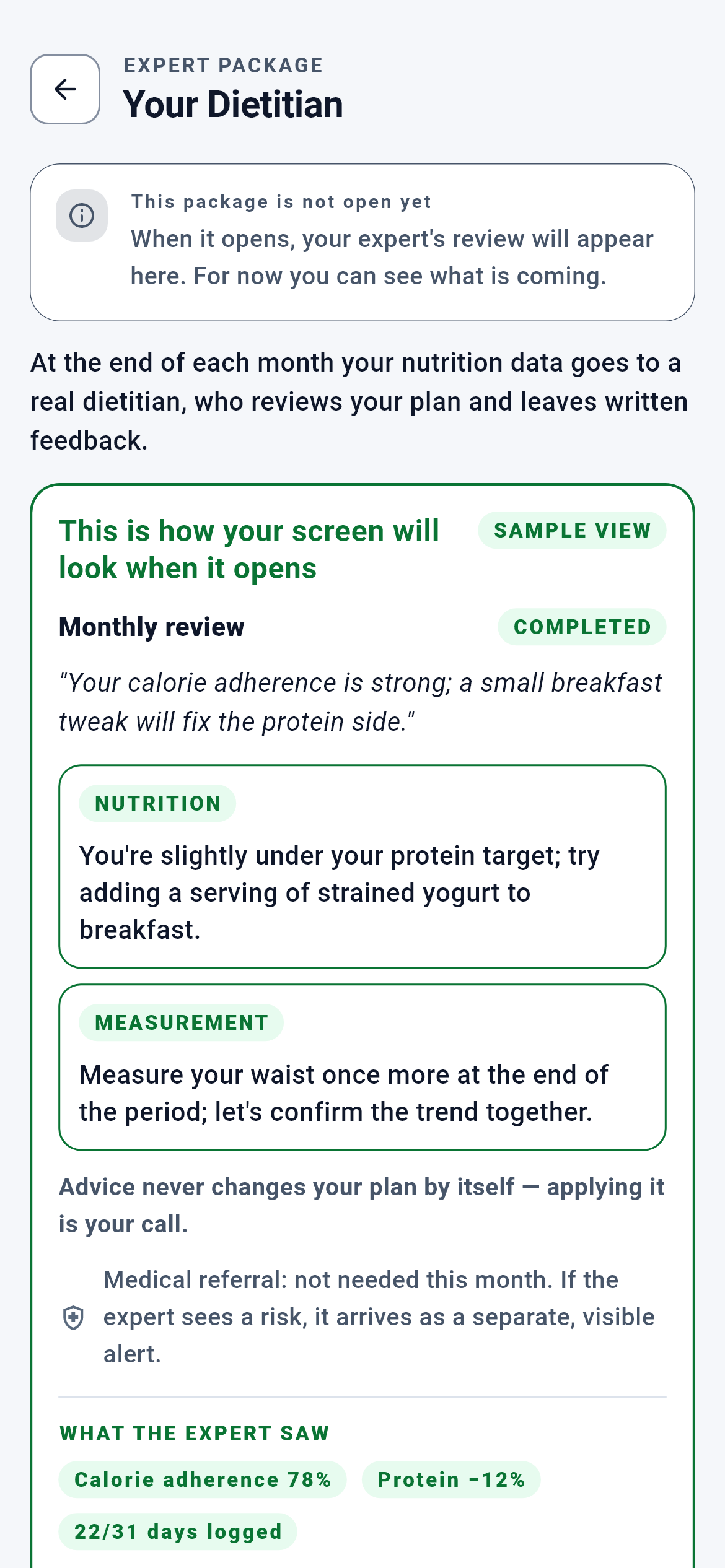 Your dietitian